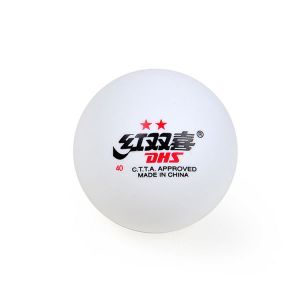 紅雙喜星白色乒乓球 1840BO　DXAJ731-2 40mm 二星